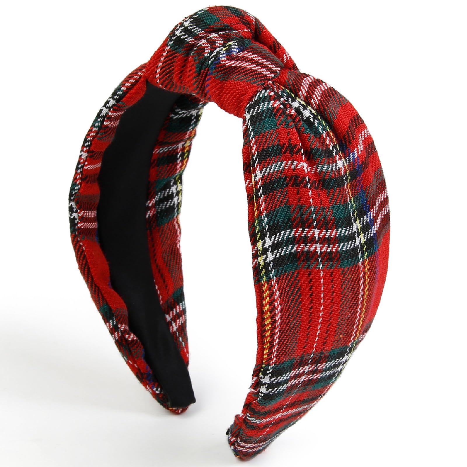 ? Red and Black Headband Tartan Set Red and Black Tartan Plaid Tweed Headband - Etsy main image 2