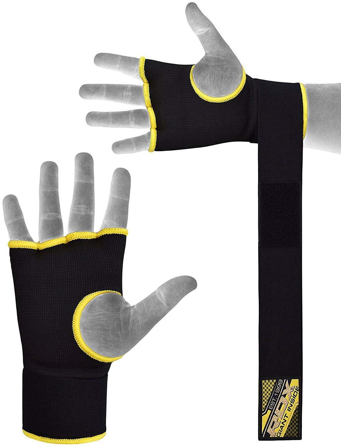 RDX Boxing Hand Wraps Inner Gloves, Quick 75cm Long Wrist Straps