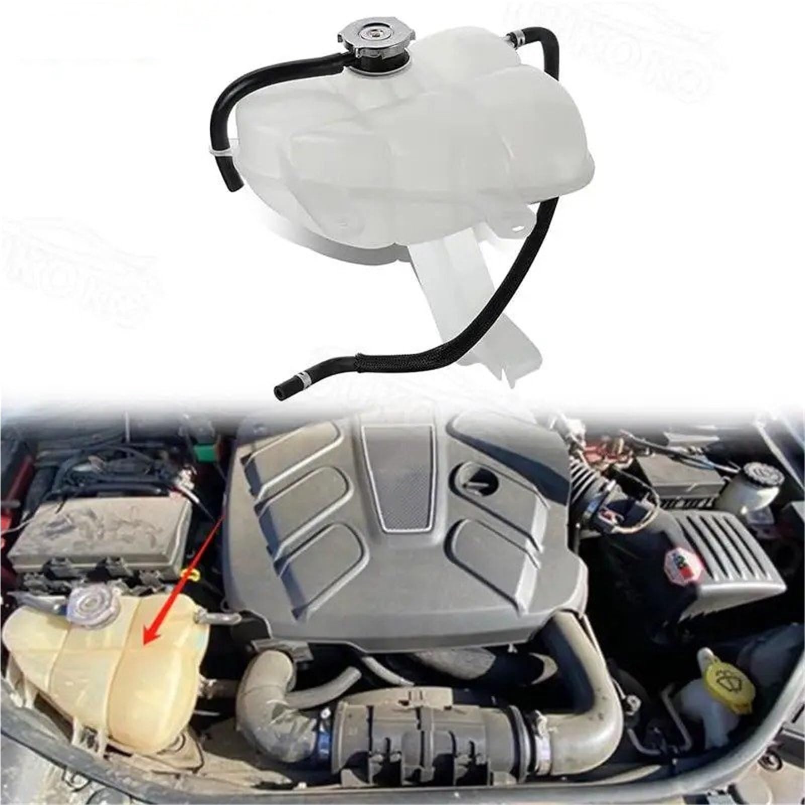 Serbatoio Compensazione Refrigerante Per Jeep Per Grand Per Cherokee 3.0L 2014-2015 Serbatoio Liquido Raffreddamento 55037999AJ 55037999AH 55037999AI Espansione Ricambi Auto
