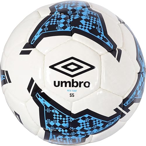 Umbro Neo Turf - Balón de fútbol, talla 5, blanconegroazul