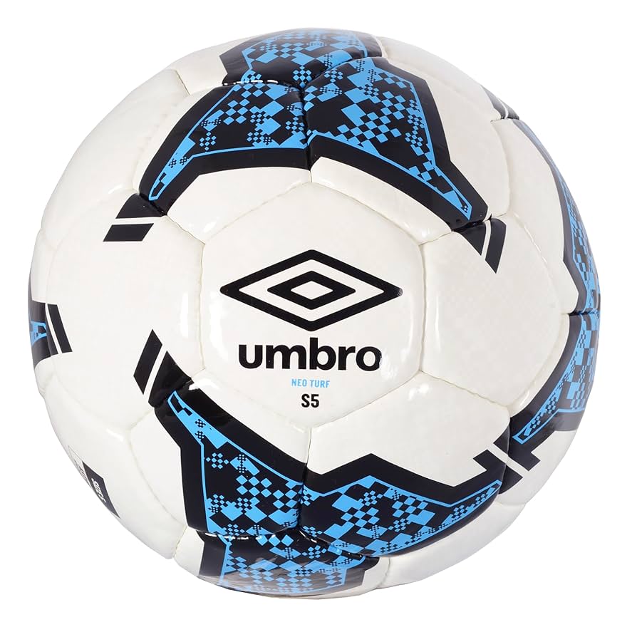Umbro Neo Turf Soccer Ball, Size 5, White/Black/Blue