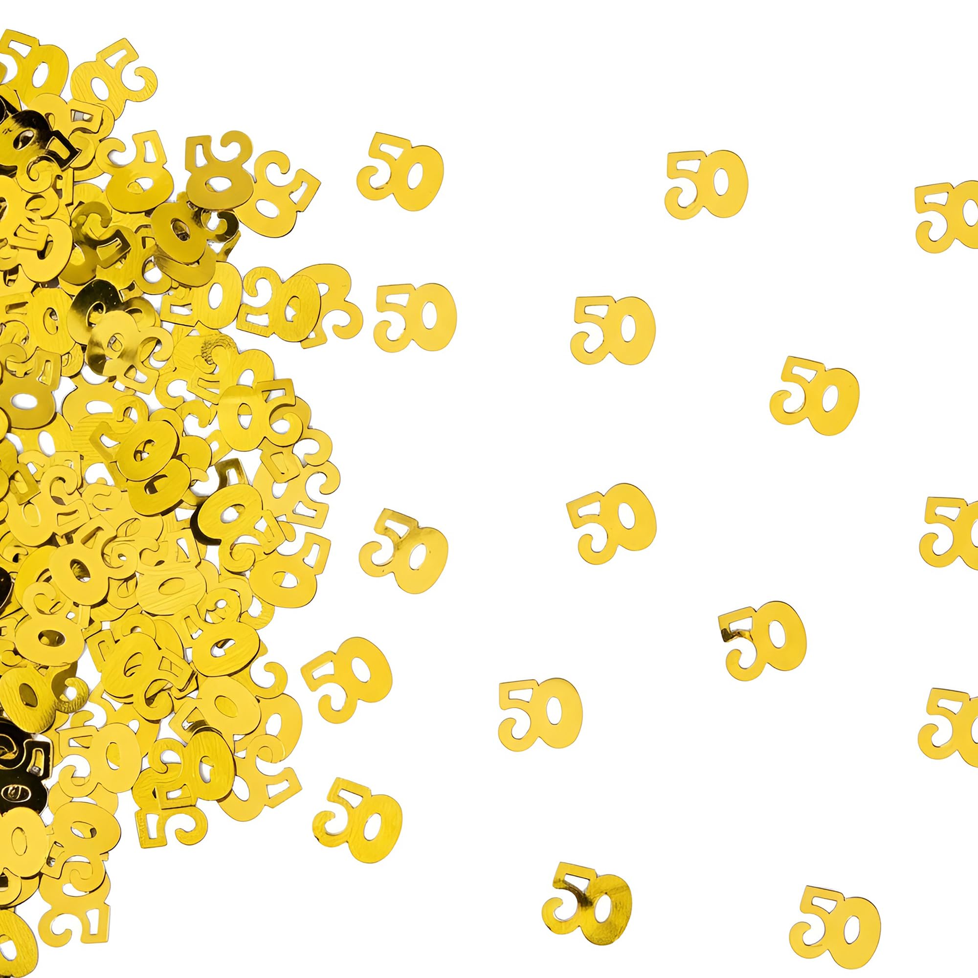 56g Gold 50th Birthday Confetti Foil Metallic Glitz Table Scatter Sprinkles Age Bday Party Decorations