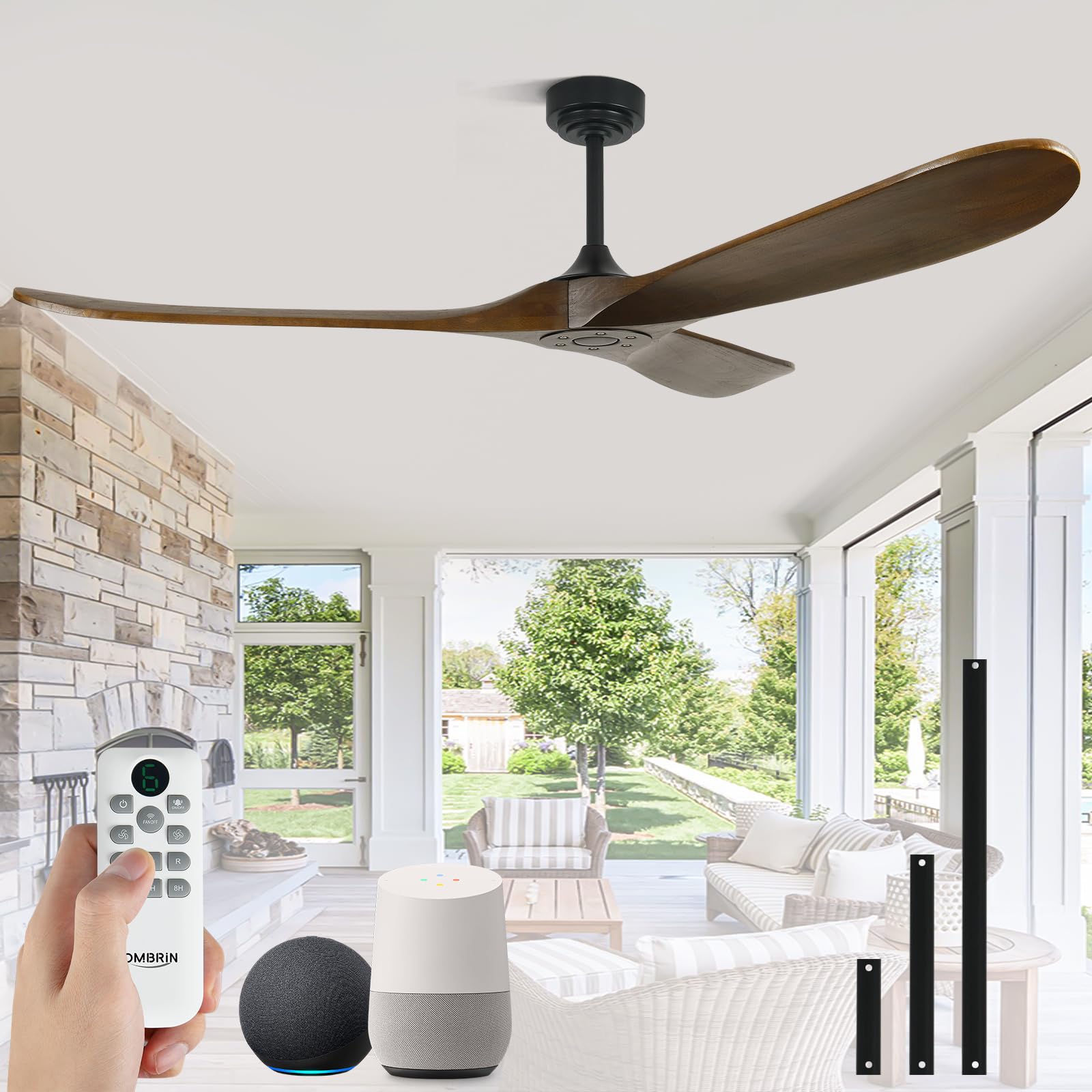 Ombrin 72 Inch Smart Ceiling Fan