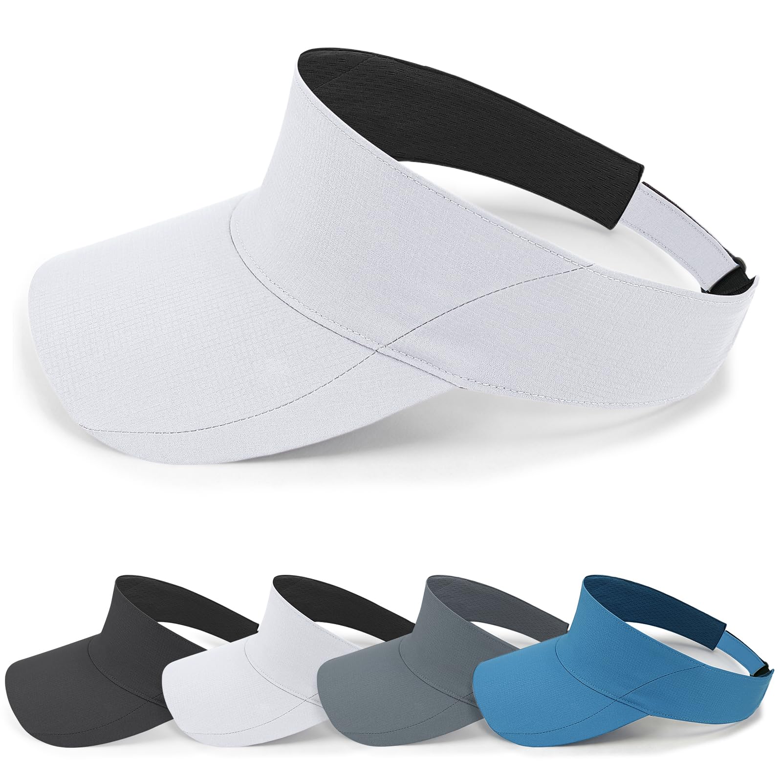 Taximi Sports Sun Visor Hats for Women Men, Adjustable Breathable Cooling Athletic Visors for Tennis Golf Running Pickleball — view 7