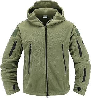 MODGE Jacket for Men Tactical Fleece Jacket Military Uniform Soft Shell Casual Hooded Jacket Men Thermal Army Clothing (Color : Army Green, Size : XL)