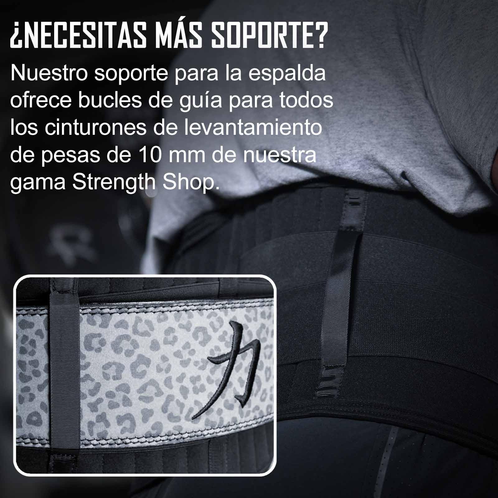 Strength Shop Faja Lumbar de Neopreno 7mm con presillas para cinturón, faja lumbar hombre y mujer transpirable y térmico con cierre de gancho y bucle elástico, fajas lumbares apoyo y alivio