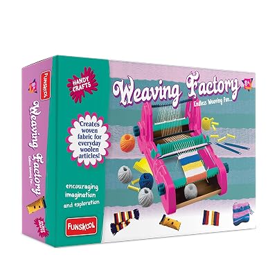 Handycrafts Funskool Weaving Factory, DIY Kit, Art and Craft Set for Kids, Creativity, Learning, Engaging Fun Activity f