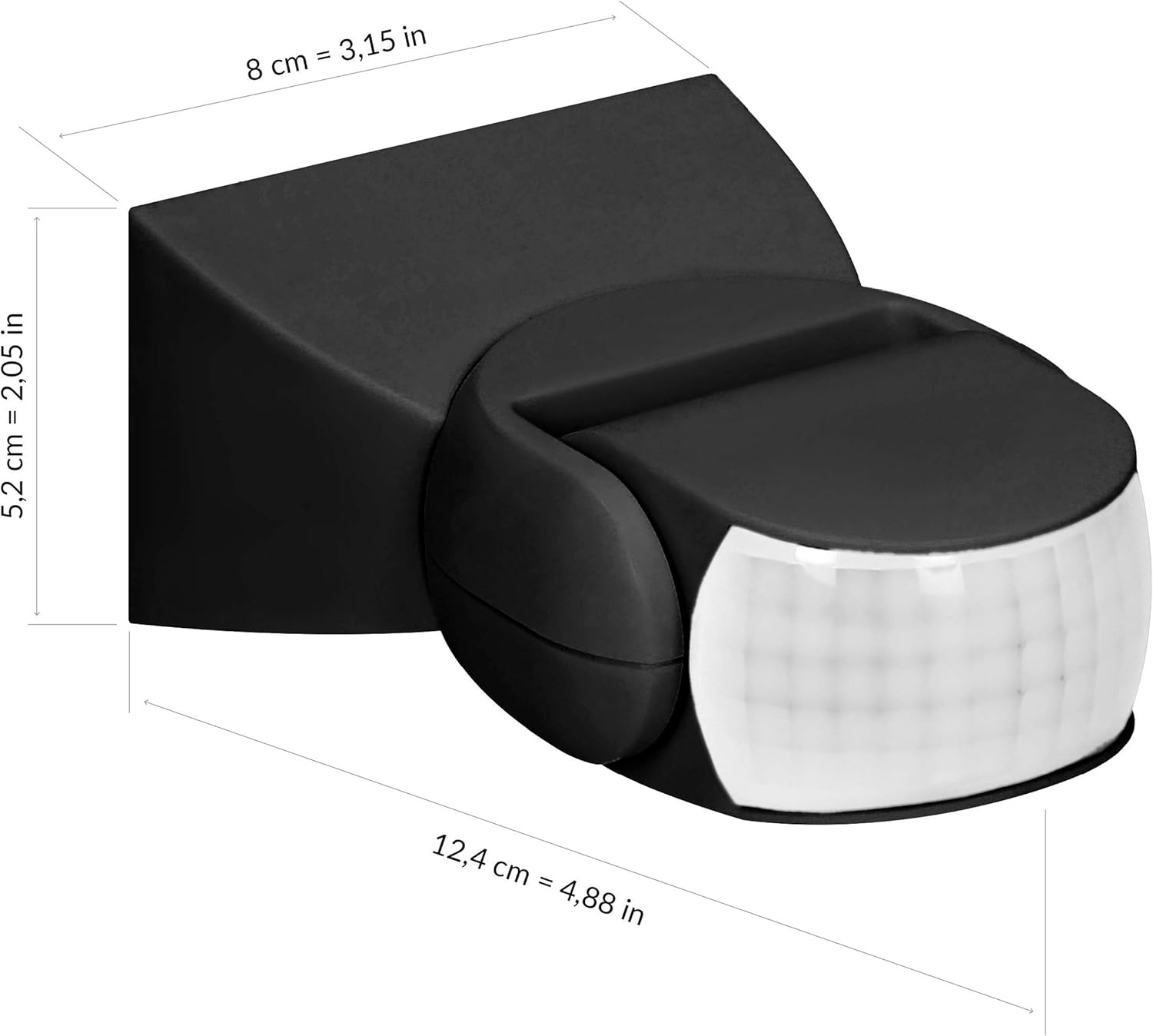 Dimensional drawing of the motion sensor