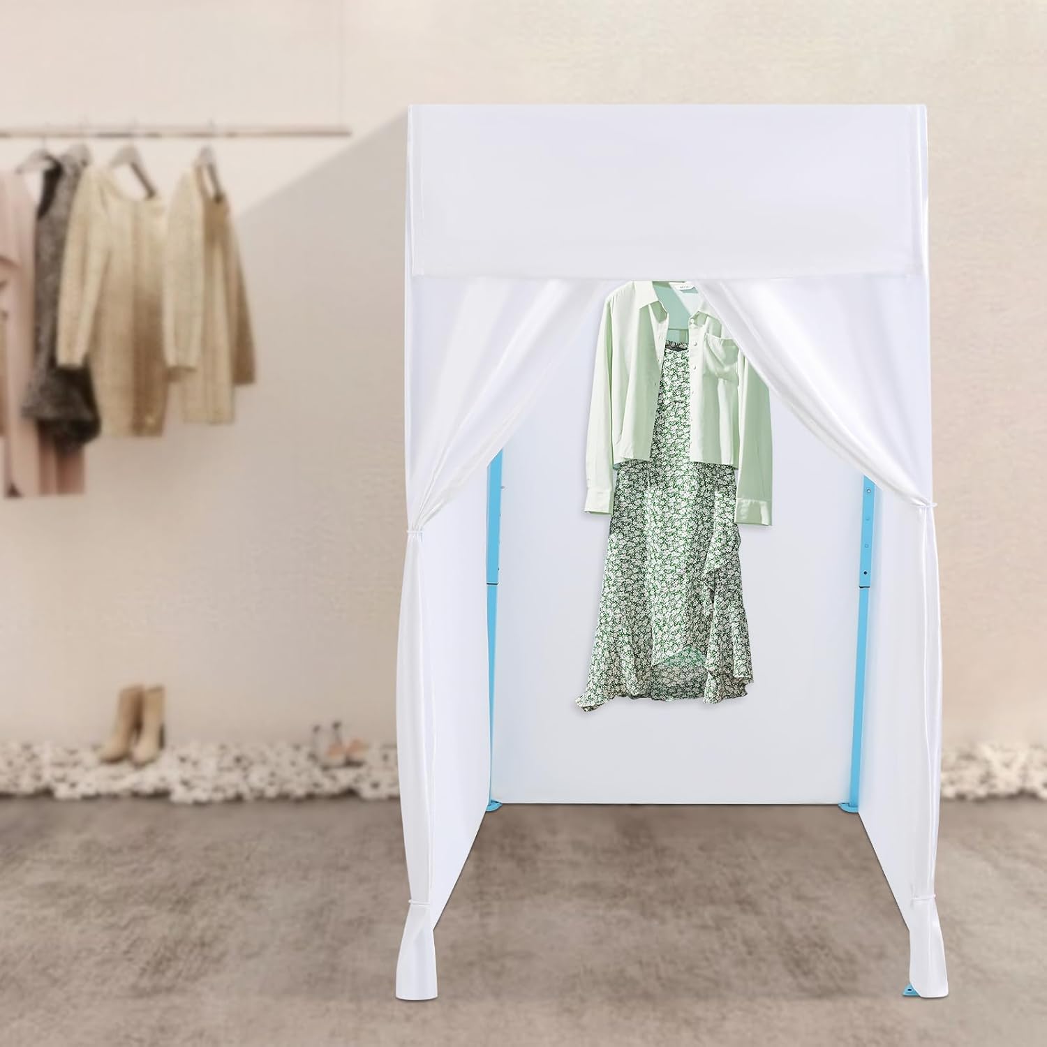 Portable Changing Room, Pop Up Changing Tent Foldable Changing Room with Hanging Buckles & Hanger, Dressing Room Fitting Room for Camping Pool Office Mall, 39.37 * 39.37 * 78.74 in
