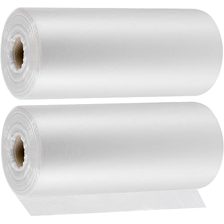 4 Rolls] 12" X 20" Plastic Produce Bags On A Roll, Bread And Grocery Clear Bag, 350 Bags Per - Foto 4