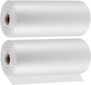 ZEONHAK 1000 Count 10 x 14 Inches Plastic Produce Bags, Clear Plastic Produce Bags Roll for Bread, Fruits, Vegetable, Kitchen , 500 Bags x 2 Rolls