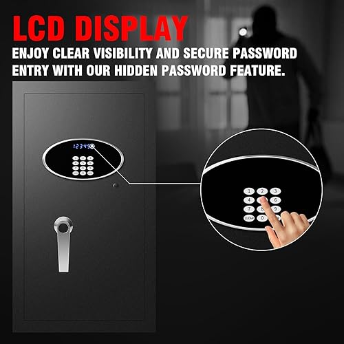 Miniatura 2 de Fiel al tamaño Caja fuerte de alta calidad para el hogar de 3.5 Cub, resistente al fuego, impermeable, con pantalla LCD, caja de seguridad con