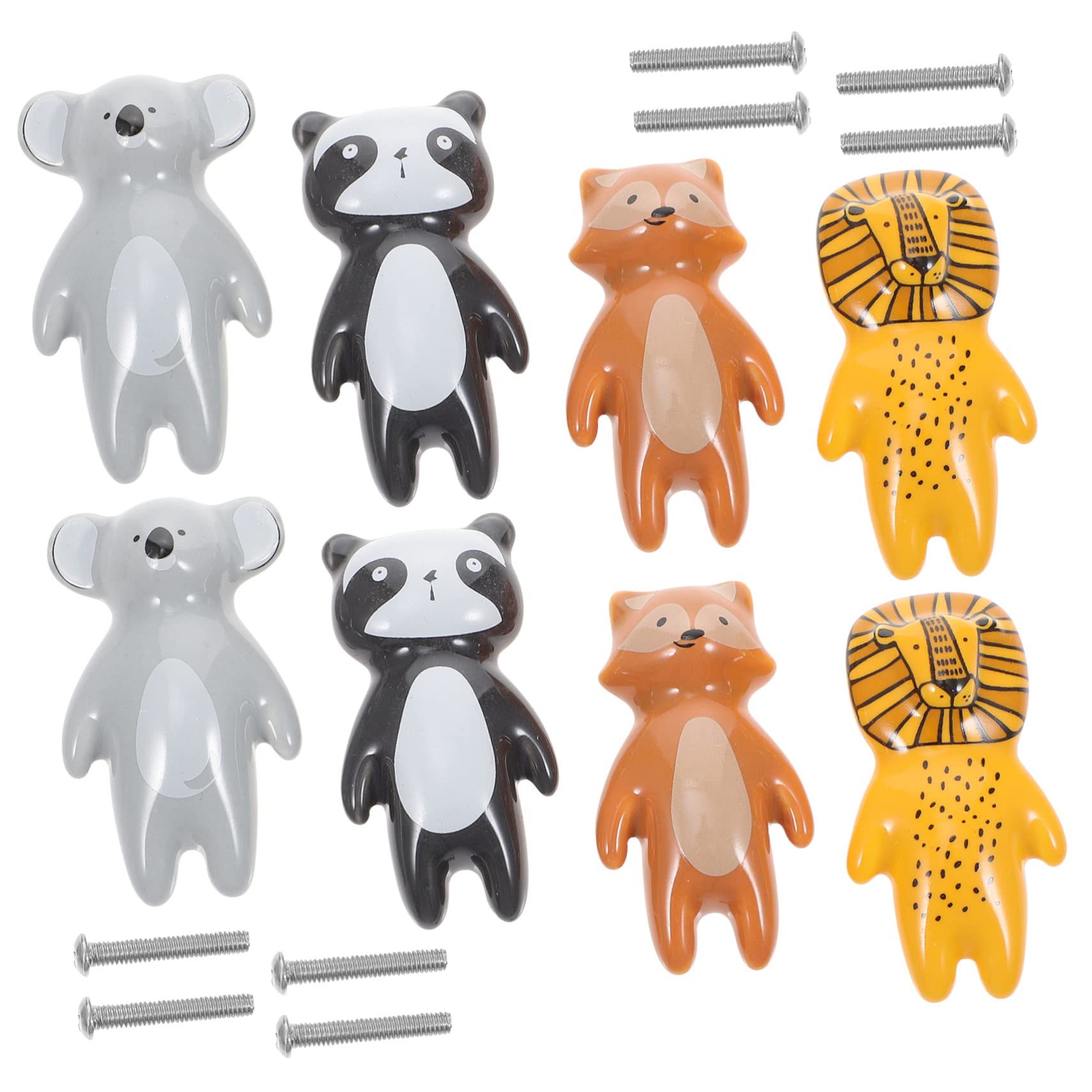 SHINEOFI Pomelli per Mobili in Ceramica e Lega, 8 Pezzi, Forma Animale, Decorativi e Facili da Installare, per Cameretta e Armadi