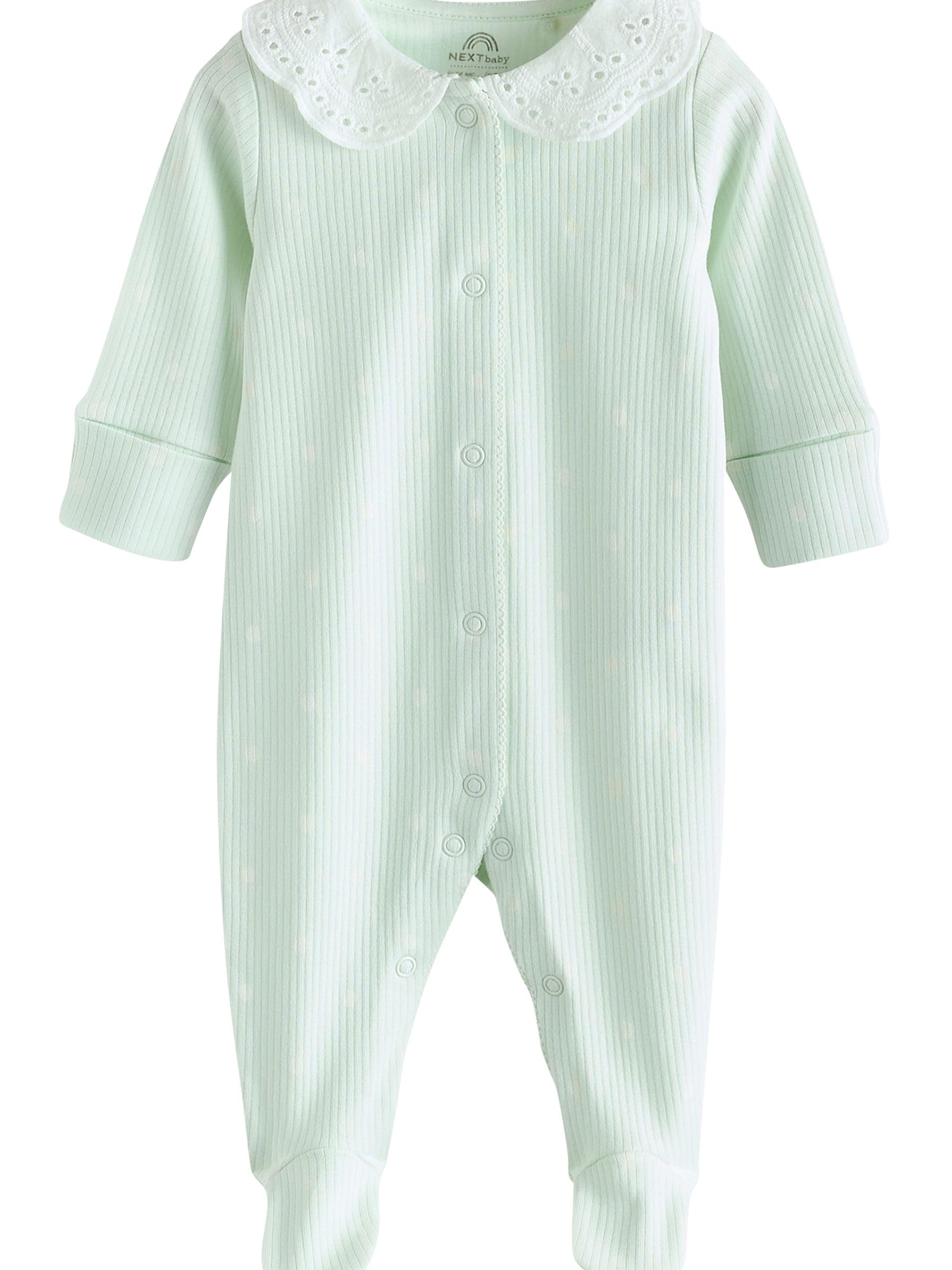 NEXT Bébé Fille Dors-Bien bébé avec col 100% Coton, Lot de 3