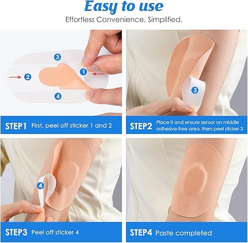 Miniatura 5 de YOUSHARES - 20 parches adhesivos Dexcom G6, protección de monitor de fijación de 10 a 14 días de larga duración, calcomanías CGM impermeables para