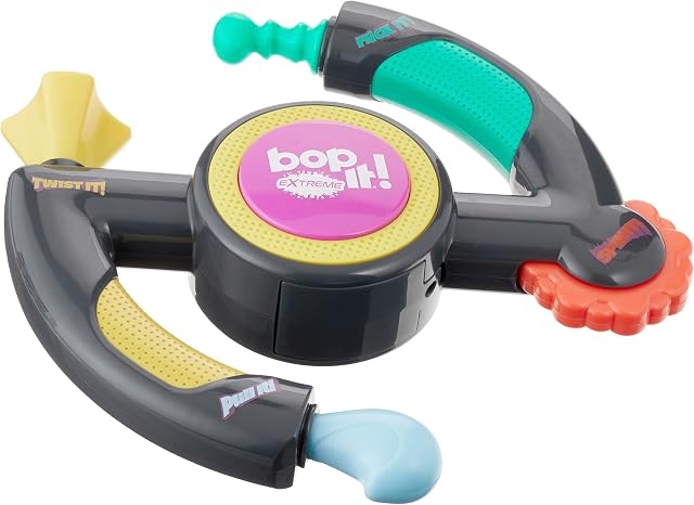 Bop It! Jeu électronique extrême pour 1 ou plus de joueurs, jeu de fête amusant pour les enfants âges 8+, 4 Modes incluant le mode unique, jeu interactif (anglais)