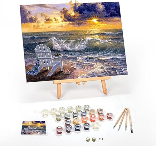 Miniatura 98 de Ledgebay - Pintura por número para adultos – Kits de pintura por números, pintura sin arrugas por números para adultos principiantes, 12 x 16