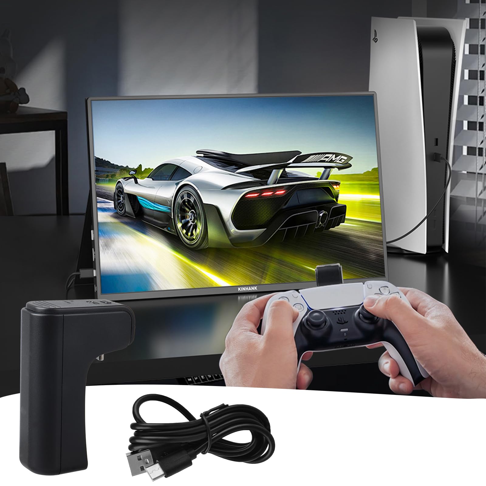 3500mAh e 5V Batteria per Controller Wireless Sony PS5, Li-Ion Ricaricabile per Playstation 5 DualSense, Batteria Portatile Ricaricabile, Gioca Durante la Ricarica (Cavo TYPE-C)