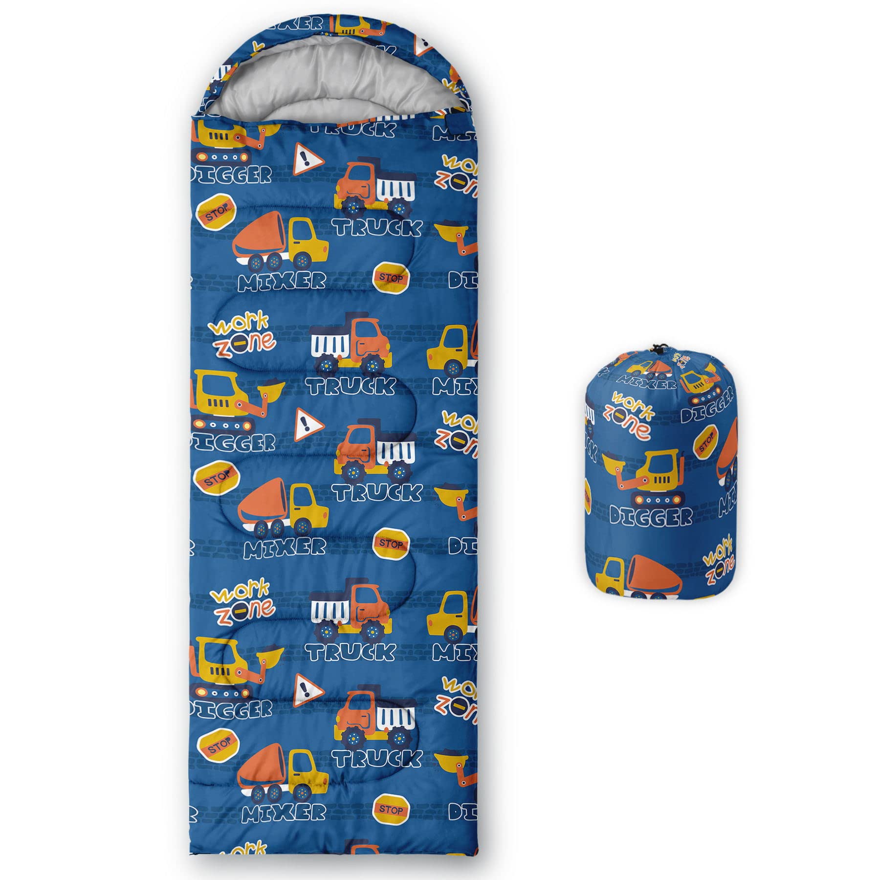 Datura home Kids Sleeping Bag for Boys and Girls,Monster Alien Print-Lightweight Warm Portable Outdoor Indoor-Waterproof Cold Weather Resistant