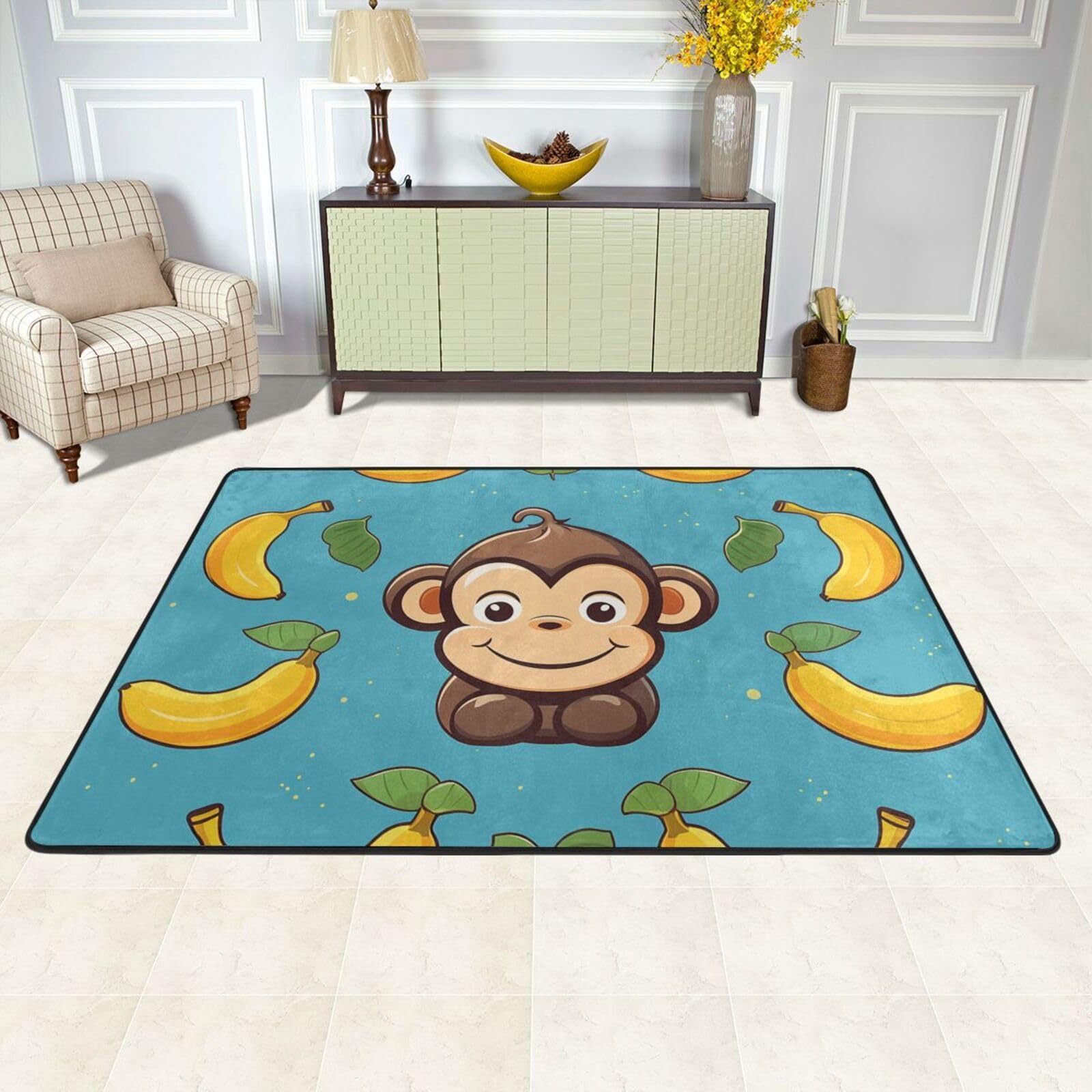 Tapis de sol absorbant grand tapis d'intérieur doux et lavable