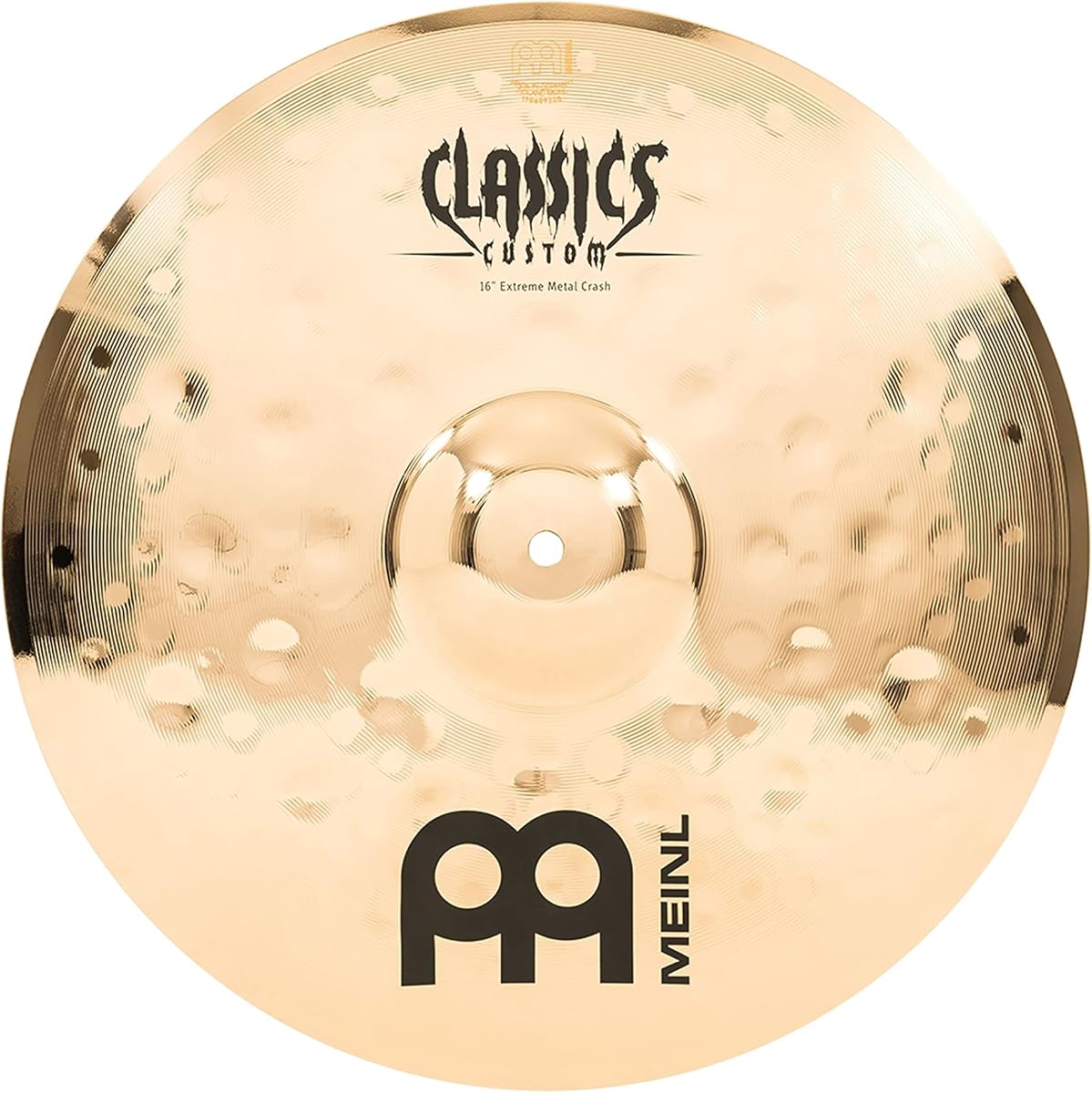 Meinl 16" Crash Cymbal - Classics Custom Extreme Metal - Made in Germany, 2-YEAR WARRANTY (CC16EMC-B) | Cymbal for Drum Set, B12 Bronze