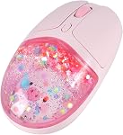 Souris sans fil Bluetooth, souris animale de porc cartoon flottante créative,RGB Mode triple rechargeable rétroéclairé (double Bluetooth + USB) USB Récepteur pour ordinateur portable/MacBook/iPad/PC-Pink