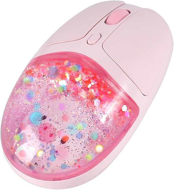 Souris sans fil Bluetooth, souris animale de porc cartoon flottante créative,RGB Mode triple rechargeable rétroéclairé (double Bluetooth + USB) USB Récepteur pour ordinateur portable/MacBook/iPad/PC-Pink