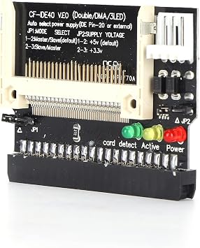 SUNGOOYUE CF to IDE Adapter, 40-Pin Female Interface, Compact Flash Card Reader, Compatible with , OS X, Low Power Consumption