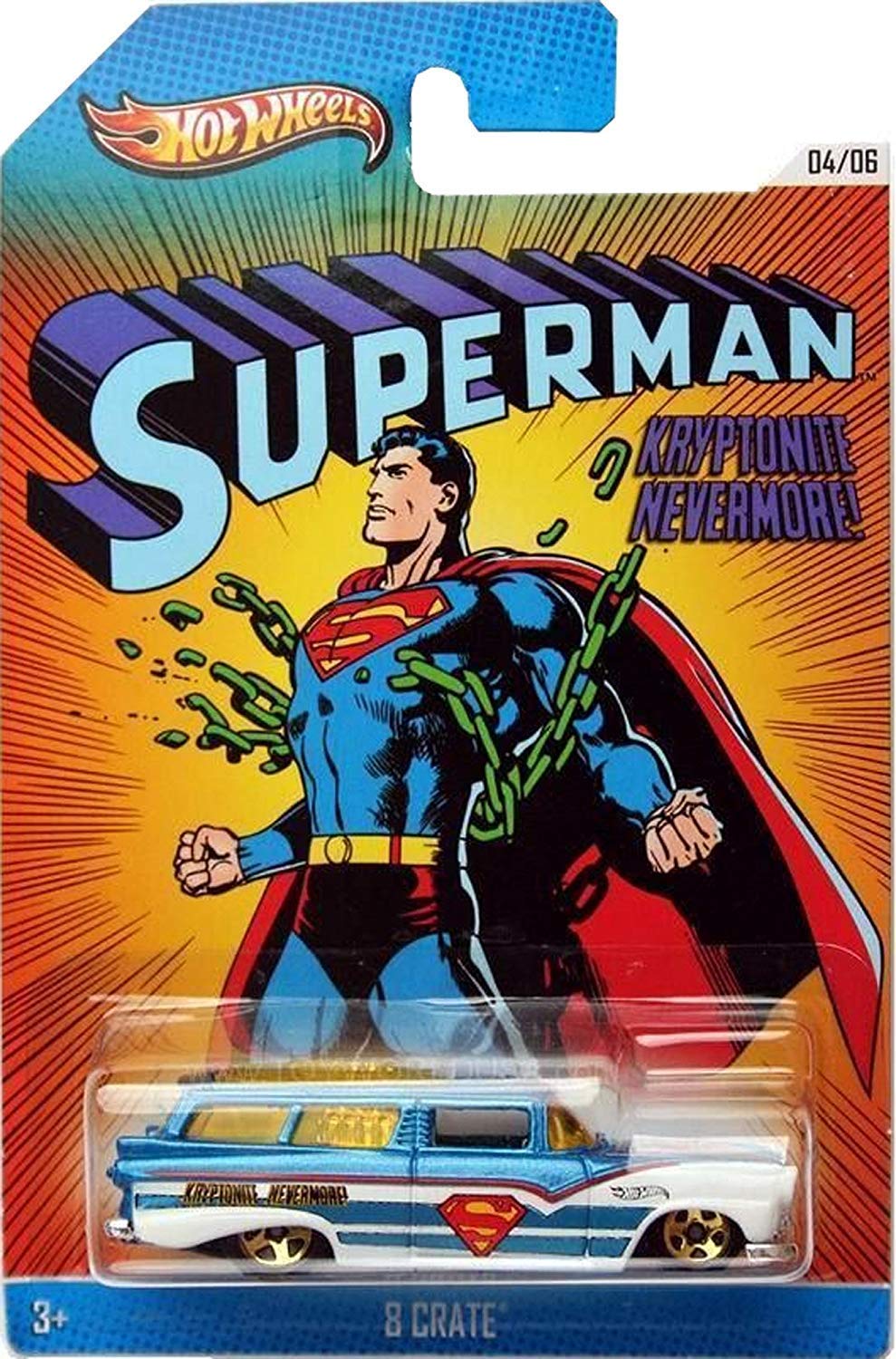 Hot Wheels Superman Kryptonite Nevermore! 8 Crate Blue/White #04/06 by Hot Wheels
