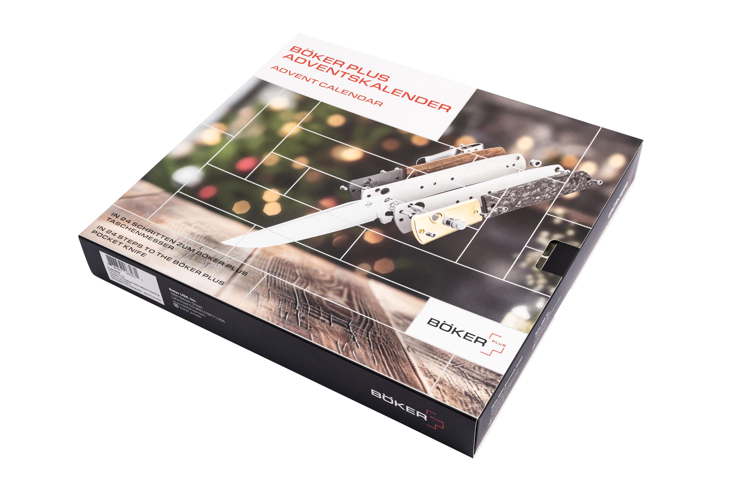 BÖKER PLUS® Adventskalender 2025 Urban Trapper Messer Bausatz - DIY Taschenmesser Set - Erwachsenen Adventsgeschenk Klappmesser zum selber machen - Weihnachtskalender hochwertig für Damen & Herren