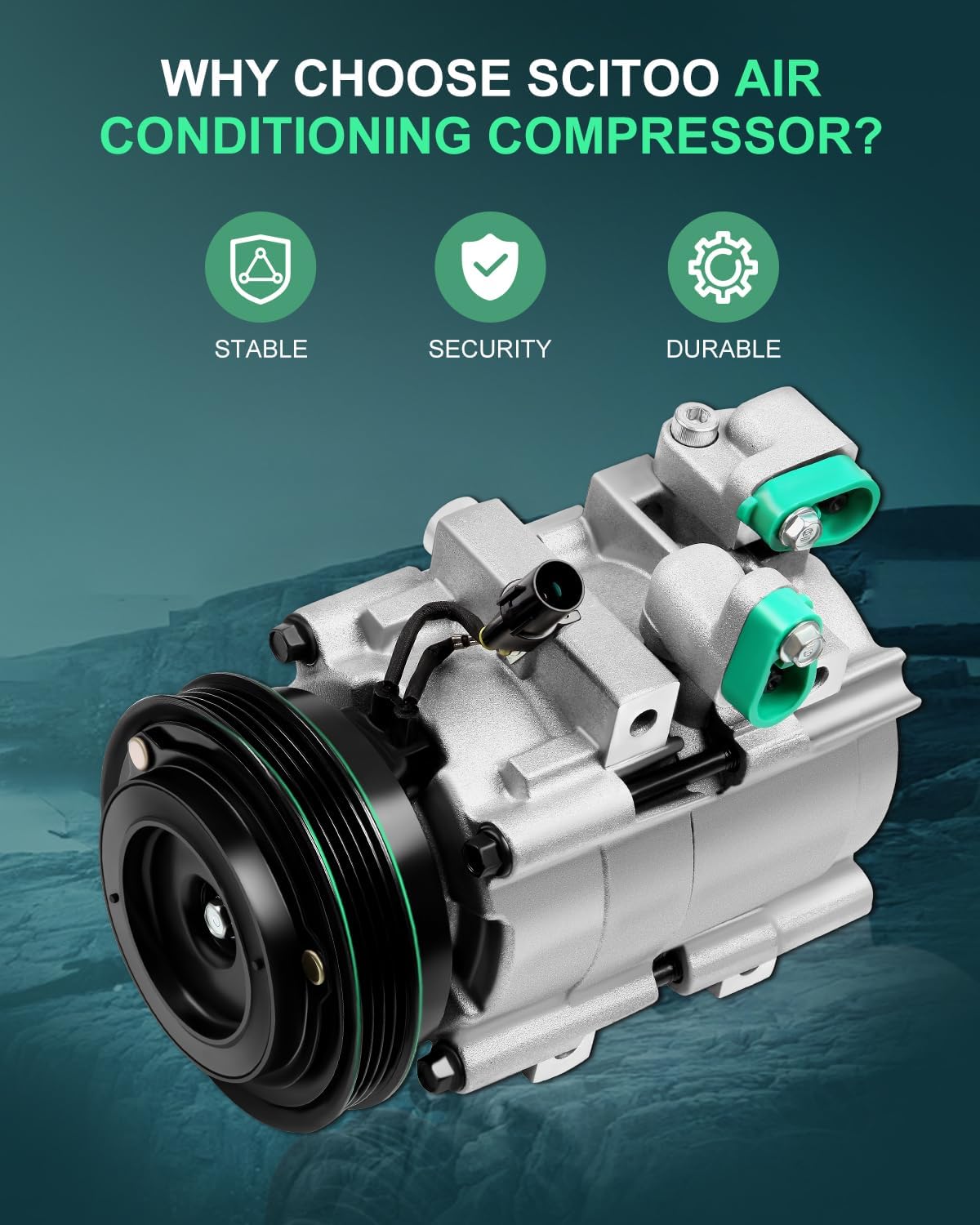 SCITOO AC Compressor for Kia Sorento 3.5L 2003 2004 2005 2006