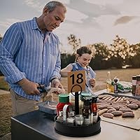 Vista 6 de AVLA 2 Pack Steel Condiment Caddy, Rust-Resistant Seasoning Sauce Holder, Metal Storage Rack Basket with Display Handle, Table Caddies Collection