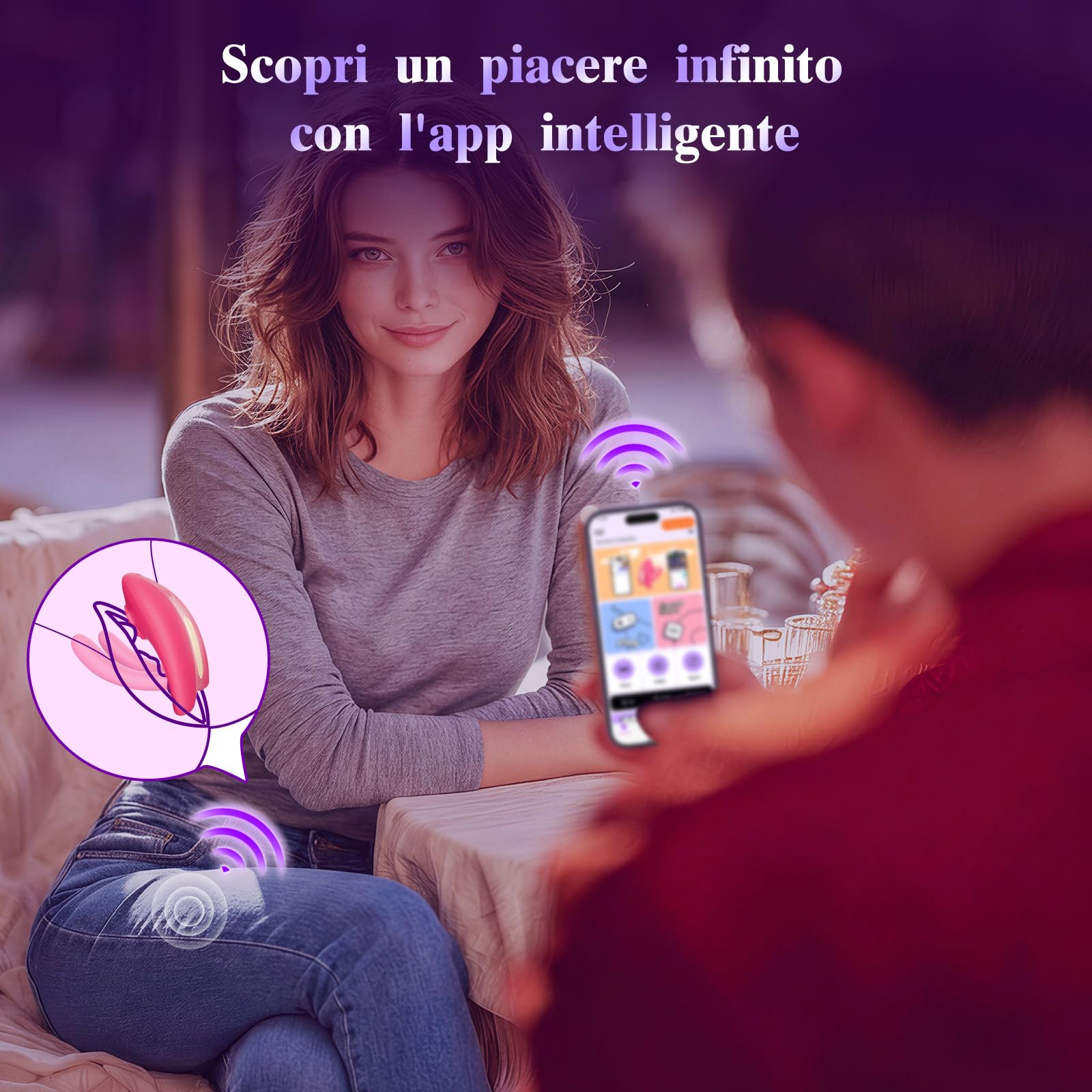 Vibratore per Donna Sex Toys Coppia,Vibratore per Donna professionale con APP Telecomando con 9 Modalità di Vibrazione, Vibratori Rabbit Vibratore Clitoride per Giocattolo Intimo per Coppie & Solo Uso