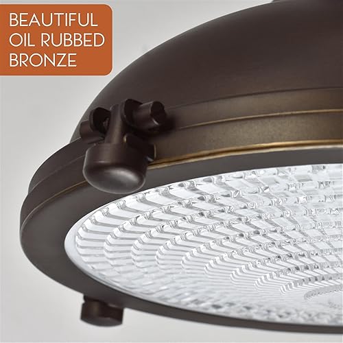Miniatura 18 de Luz colgante con lente de Fresnel Revel Beacon 11", acabado de níquel cepillado, RV-CP615-504-BN, 60.00watts cepillado níquel,Bronce aceitado
