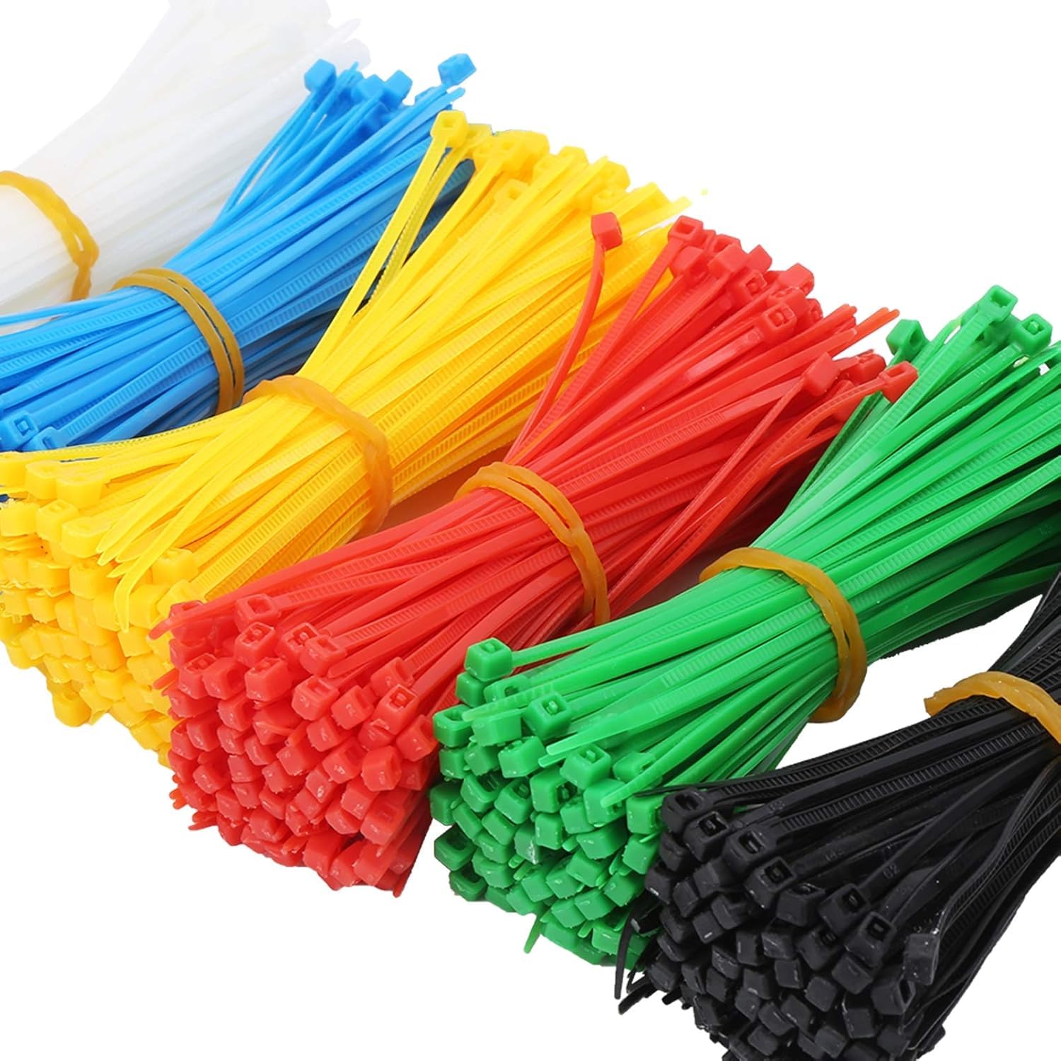 Kyrotech Kavanozlu 5 Ayrı Renkli Kablo Bağı, 500 Adet, 100x2.5 mm, Naylon Cırt Kelepçe Seti, Kendinden Kilitlemeli, Elektrik ve Kablo Düzenleyici 10 CM