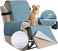 Vista 17 de H.VERSAILTEX - Funda protectora para sillón reclinable de sala de estar, 100 % impermeable, acolchada, con correa elástica y parte posterior