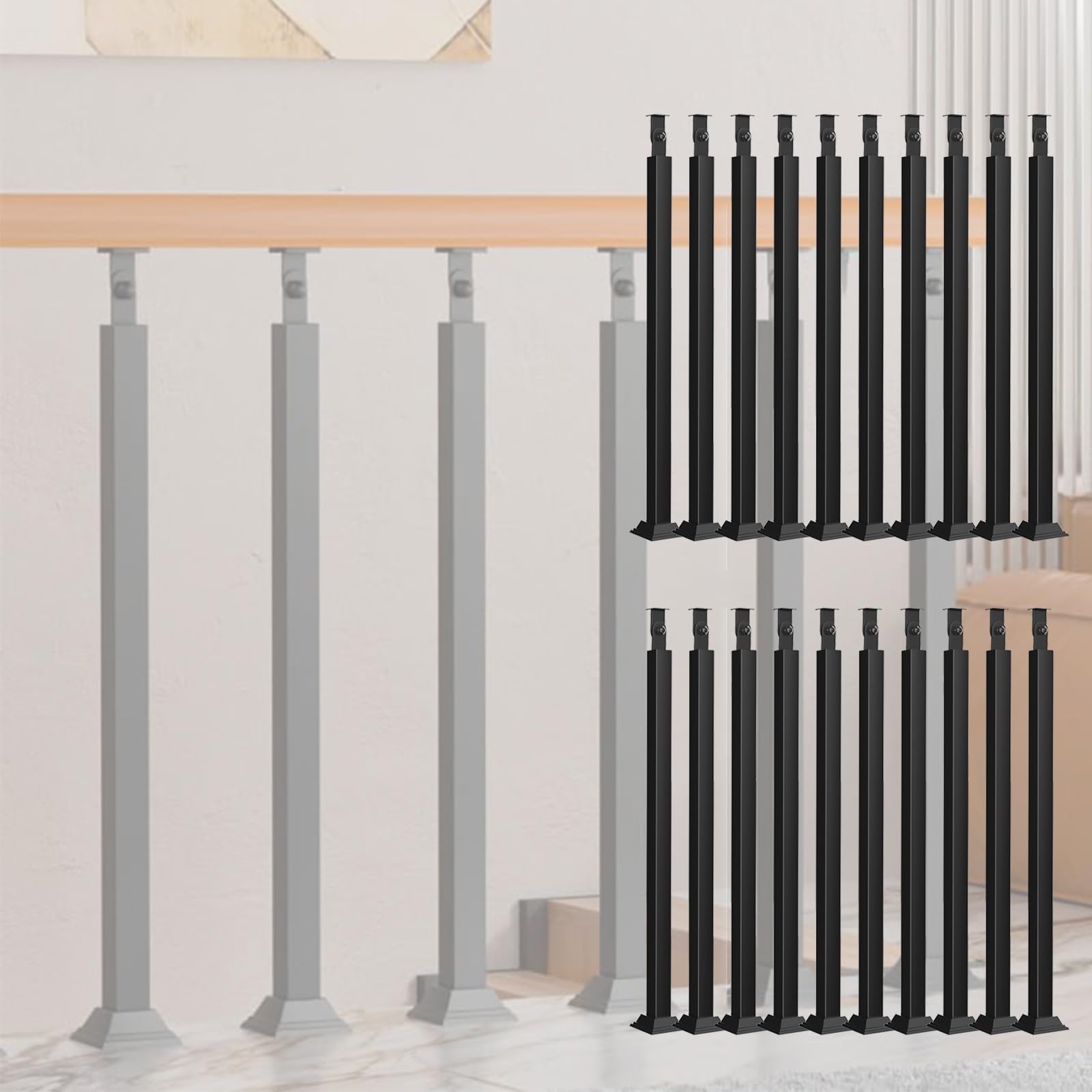 Garde-corps intérieur pour aménagement d'escalier et balcon de maison