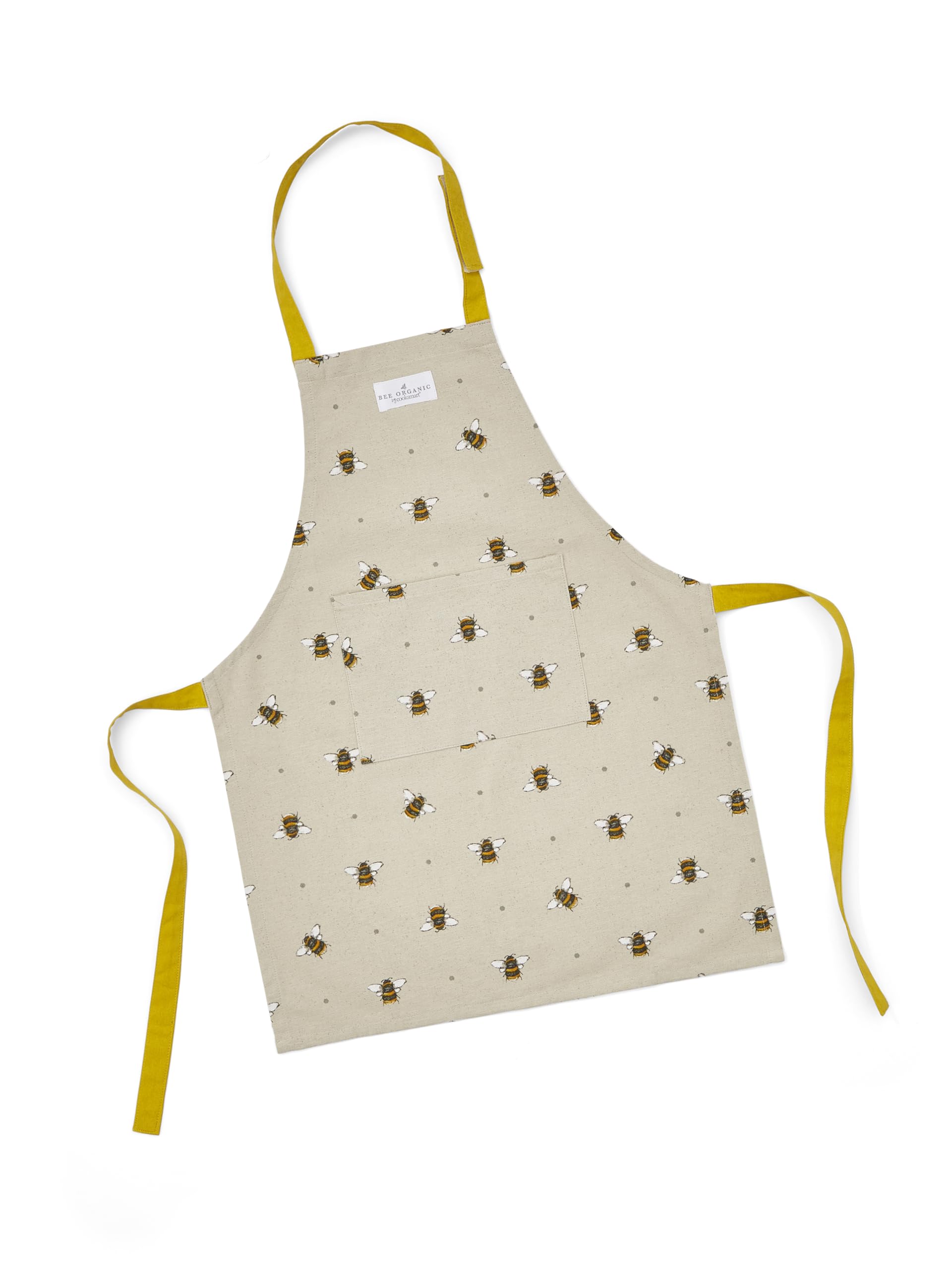 Cooksmart Multicolour Kids British Designed Cotton Apron | Aprons For Cooking, Arts & Crafts Or Other Hobbies | Childrens Aprons For Baking, Cooking, Cleaning Or Arts & Crafts - Bubmle Bees