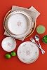 Güral Porcelain Flow Premium Special Series 24 Pieces 6-Person Bonnet Dinner Set Warranty Not Throwing Out