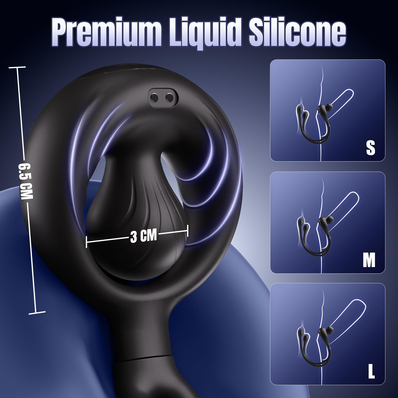 Anillo vibrador para el pene Juguetes anales，4 motores anillo vibradorador pene clítoris juguetes eróticos para pareja sexuales Vibrador de próstata para hombres con 10 vibraciones para erecciones
