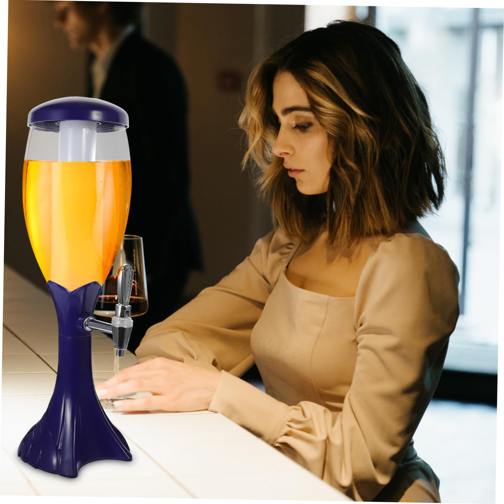 PRETYZOOM Barril de Cerveza de Dispensador Portátil para Fiestas Botella de Bebida Grifo Duradera y Práctica para Eventos Sociales