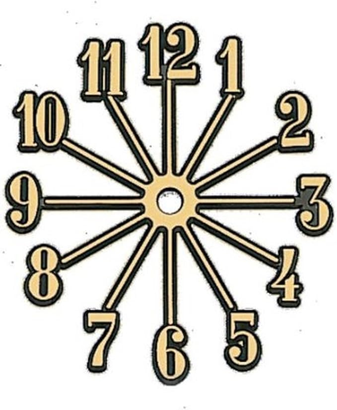 A n B Collectibles 3" Classic Full Sunburst Plastic Clock