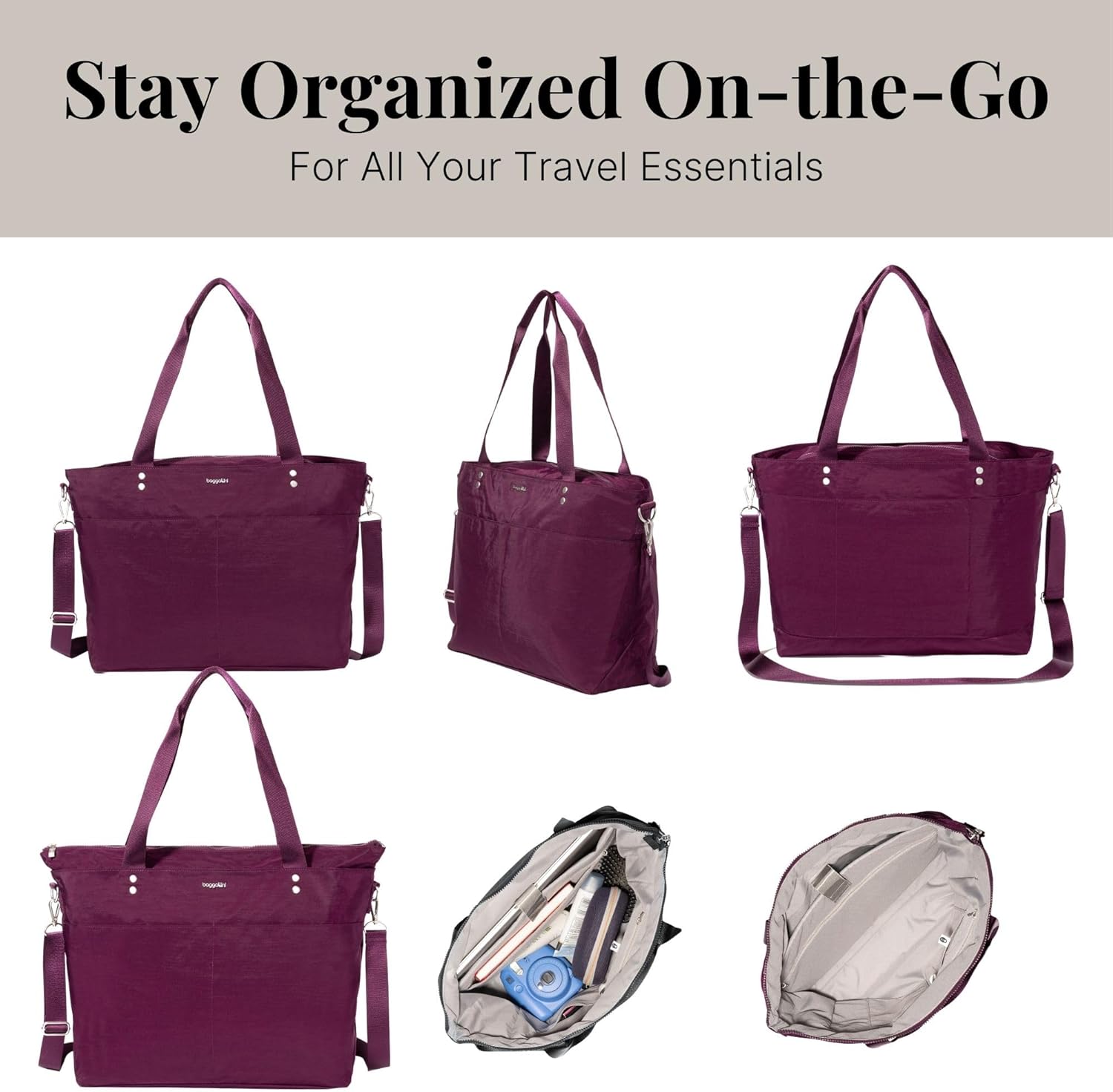 Baggallini Womens Carryall Laptop Tote - Image 6