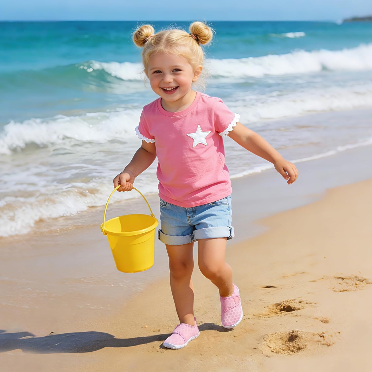 LeIsfIt Toddler Water Shoes Boys Girls Barefoot Aqua Socks Kids Breathable Quick-Dry Swim Shoes for Beach Pool Surf - Image 2