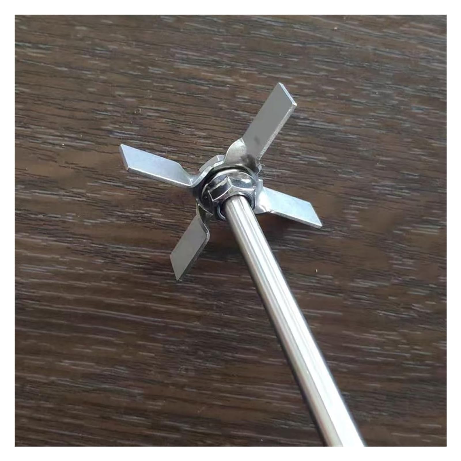 Maschinenflügel-Rührpaddel, Overhead-Rührstab, vierflügeliger Propeller aus Edelstahl 304, mehrere Größen(100mm Blade with Rod)