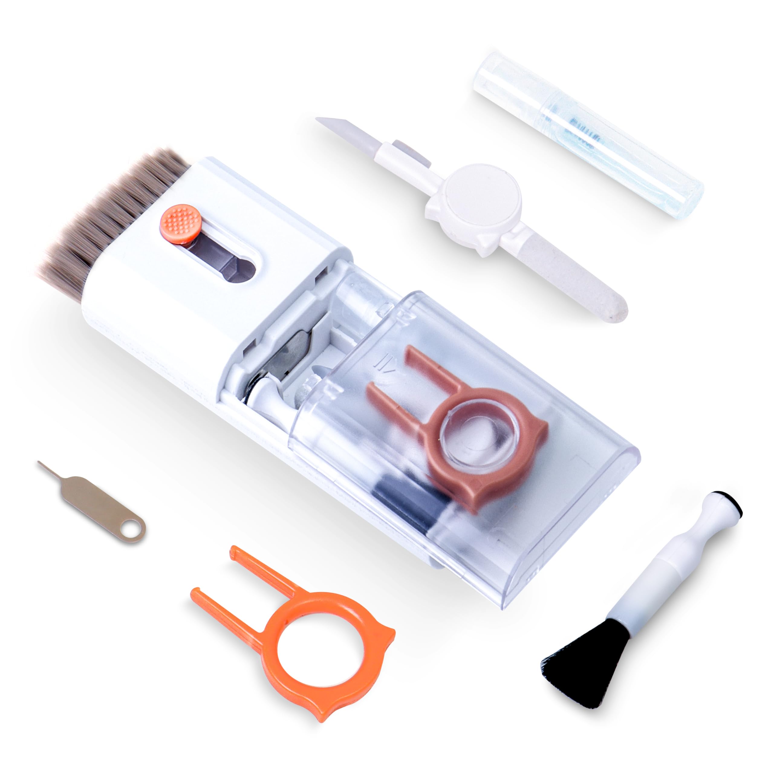 Robustt 10-in-1 Tech Cleaning Kit � Mobile & Laptop Cleaner Set for Phone, Keyboard, AirPods, and More � Includes Keycap Puller, SIM Ejector Pin, Foldable Cleaning Pen, Spray Bottle & More (Pack of 2)