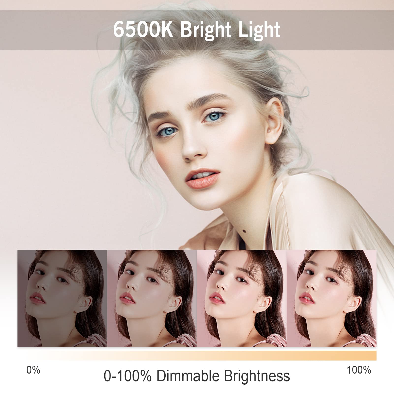 Andoer LED-Videolicht, 150 W, 6500 K, 15000 lm, CRI95 + 10 % -100 % Bowens-Halterung, dimmbar, mit 3 Filterpaneelen, Fernbedienung