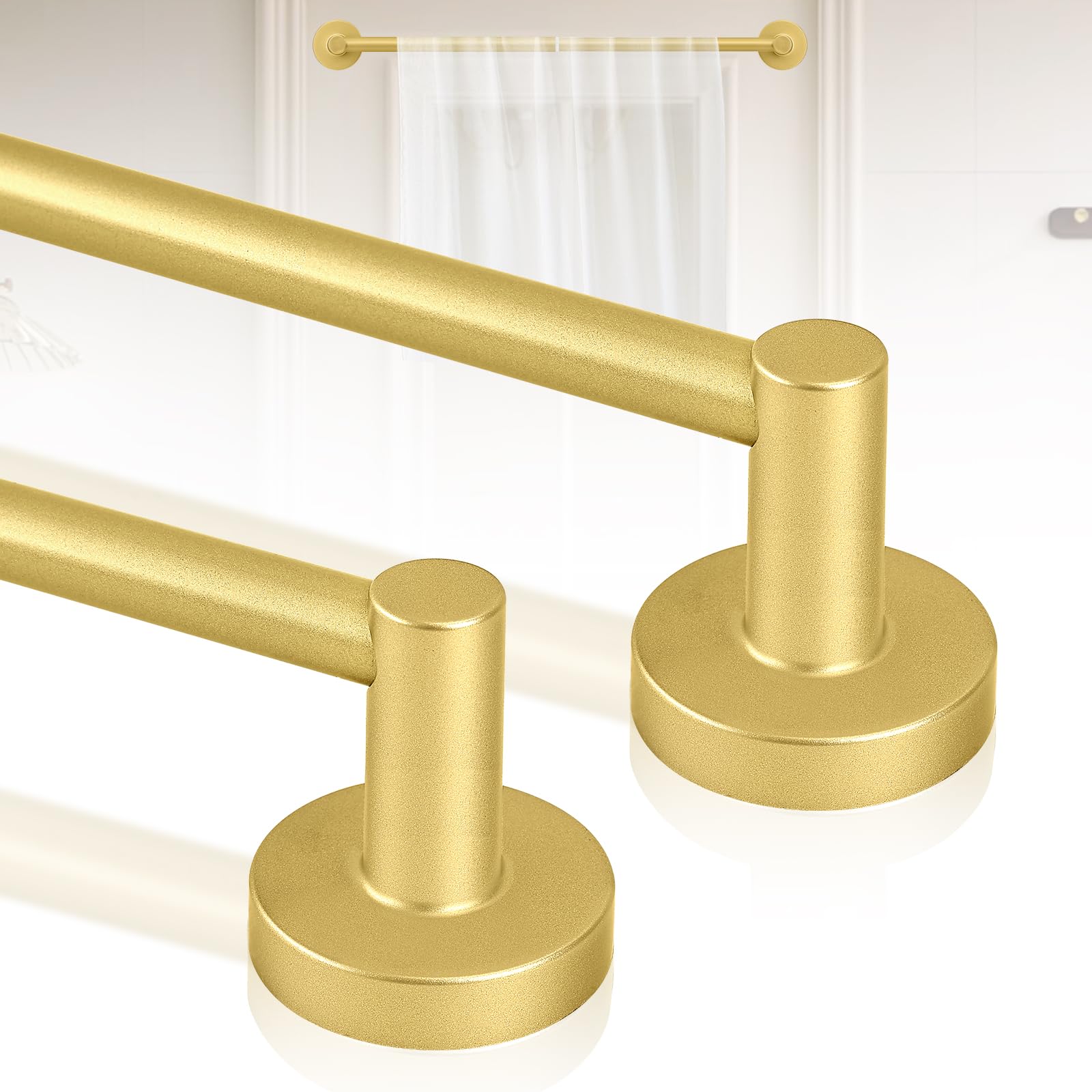 Amazon.com: HTZON 2Pack Gold Magnetic Curtain Rod,Magnet Curtain