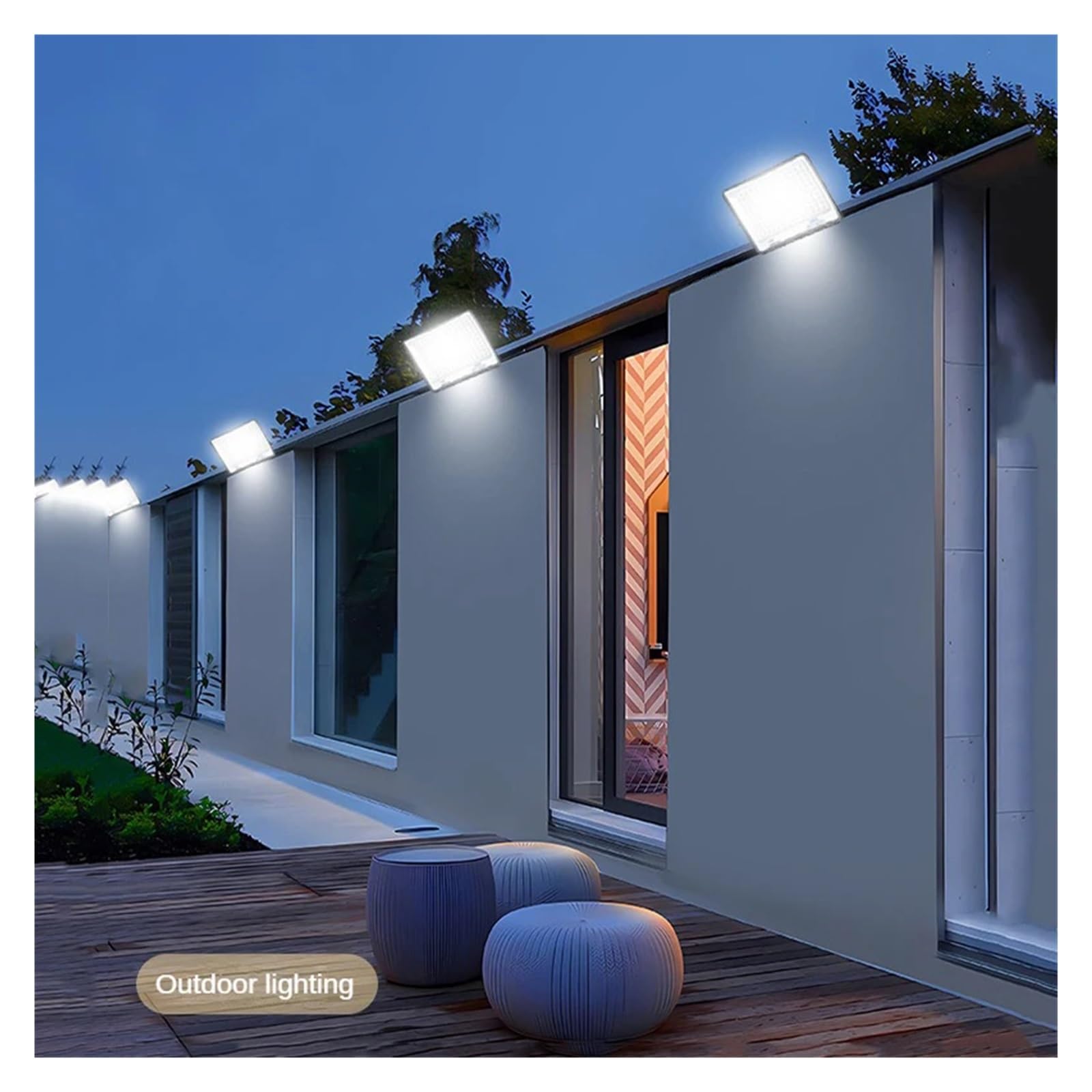 Superheller LED-Fluter 50W 100W 200W, IP66 wasserdicht, für den Außenbereich, Wandmontage, Lagerhallen, Garagen, Straßenbeleuchtung, geeignet für Hof, Garten, Lagerhalle, 6500K200W 110220