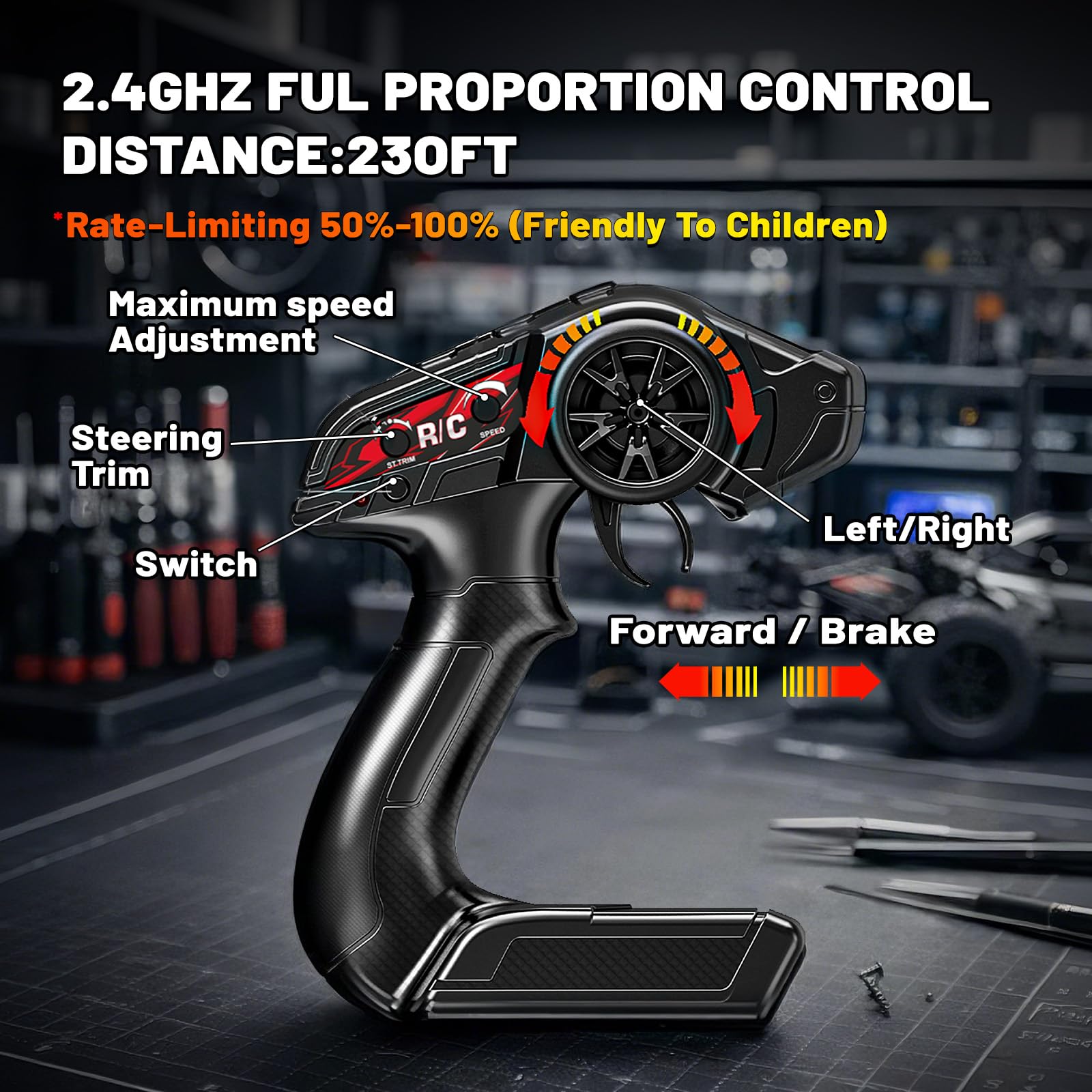 Macchina Telecomandata Professionale 1:18 per Adulti e Ragazzi 8+, Fuoristrada 4x4 fino a 36 km/h, 2,4GHz Proporzionale, Trasmissione in Metallo, 2 Batterie 7,4V 1300mAh, Anti-Spruzzo, Regalo Outdoor